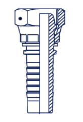 Фитинг DK прямого исполнения с внутренней резьбой и предварительно обжатой гайкой