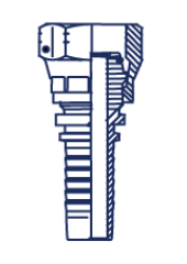Фитинг DKOL (DKO-L) прямого исполнения с внутренней резьбой и предварительно обжатой гайкой
